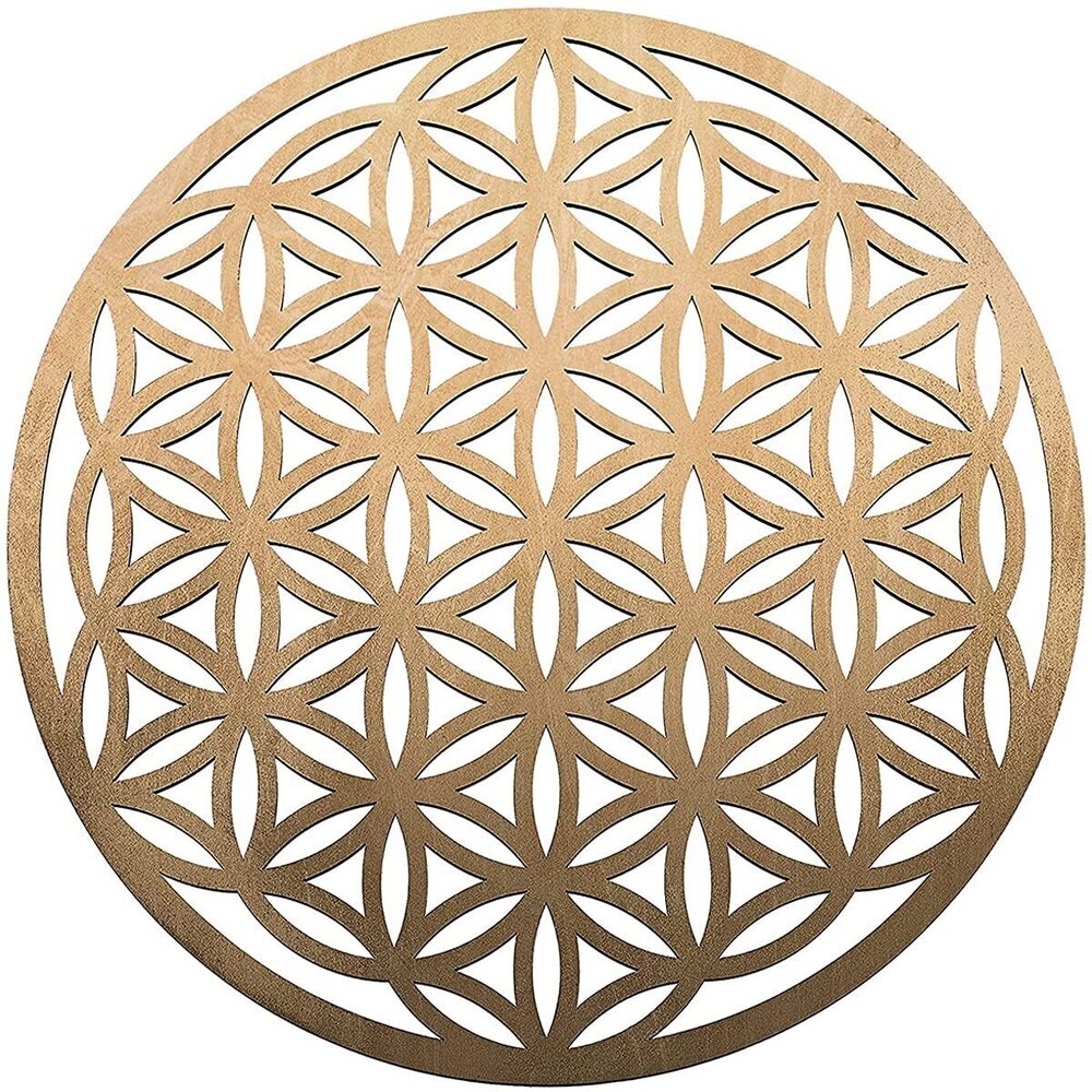5093 Fourth Level MFG 12" Flower of Life, Seed of Life, home decor, wooden